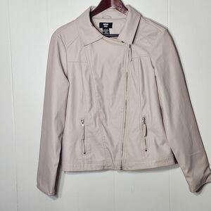 Faded Glory Women's Light Beige Leather Jacket